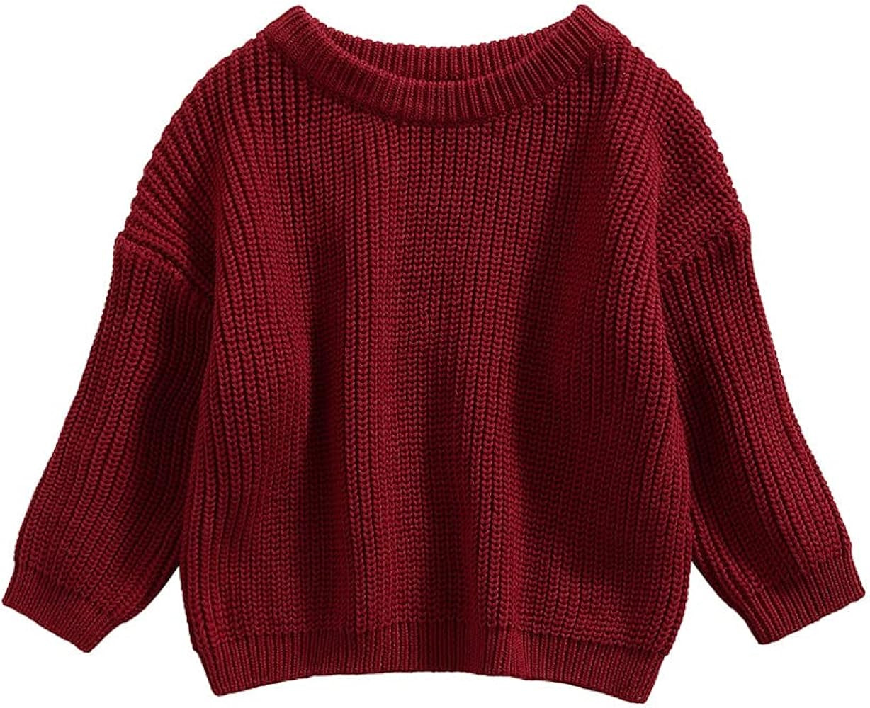 Baby Girl Boy Knit Sweater Blouse Pullover Sweatshirt Warm Crewneck Long Sleeve Tops for Infant T... | Amazon (US)