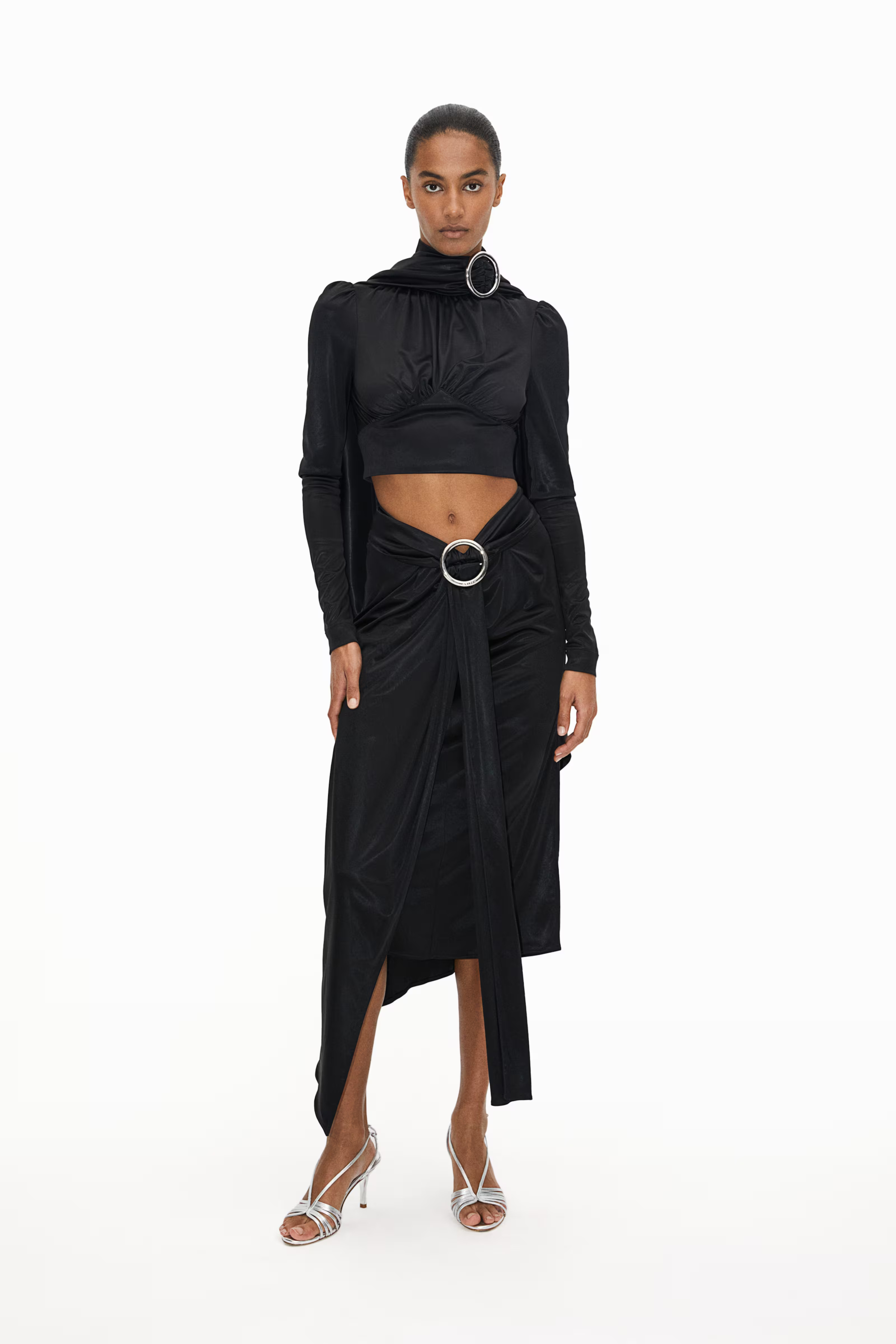 Jersey buckle-detail skirt | H&M (UK, MY, IN, SG, PH, TW, HK)