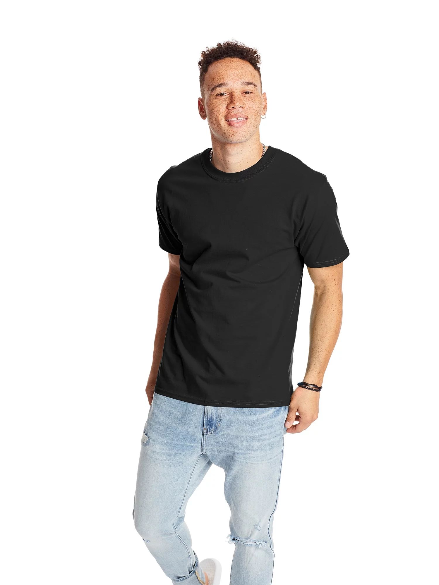 Hanes Men's and Big Men's Beefy-T Short Sleeve T-Shirt, Sizes S-6XL | Walmart (US)