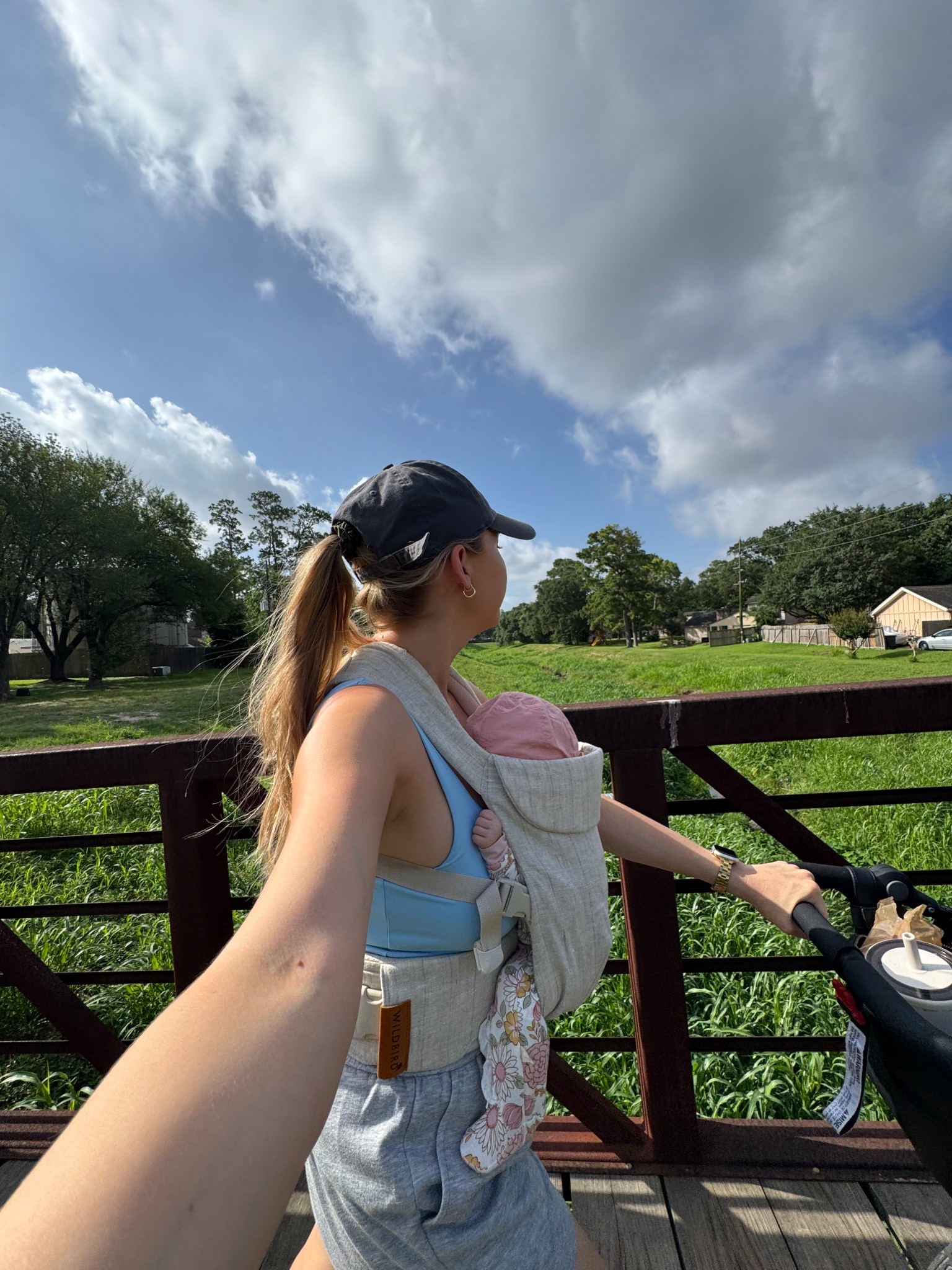 My favorite baby carrier for walks! Code CHEY10. Wearing a size M in my sports bra and shorts. 

#LTKTravel #LTKSummerEdit #LTKBaby