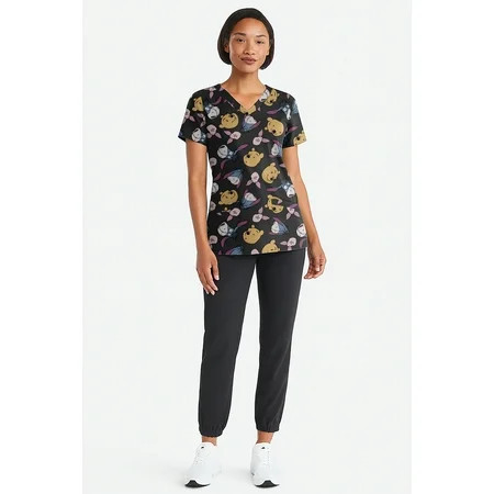 Winnie The Pooh Women s Graphic Scrub Top Sizes S-3XL | Walmart (US)