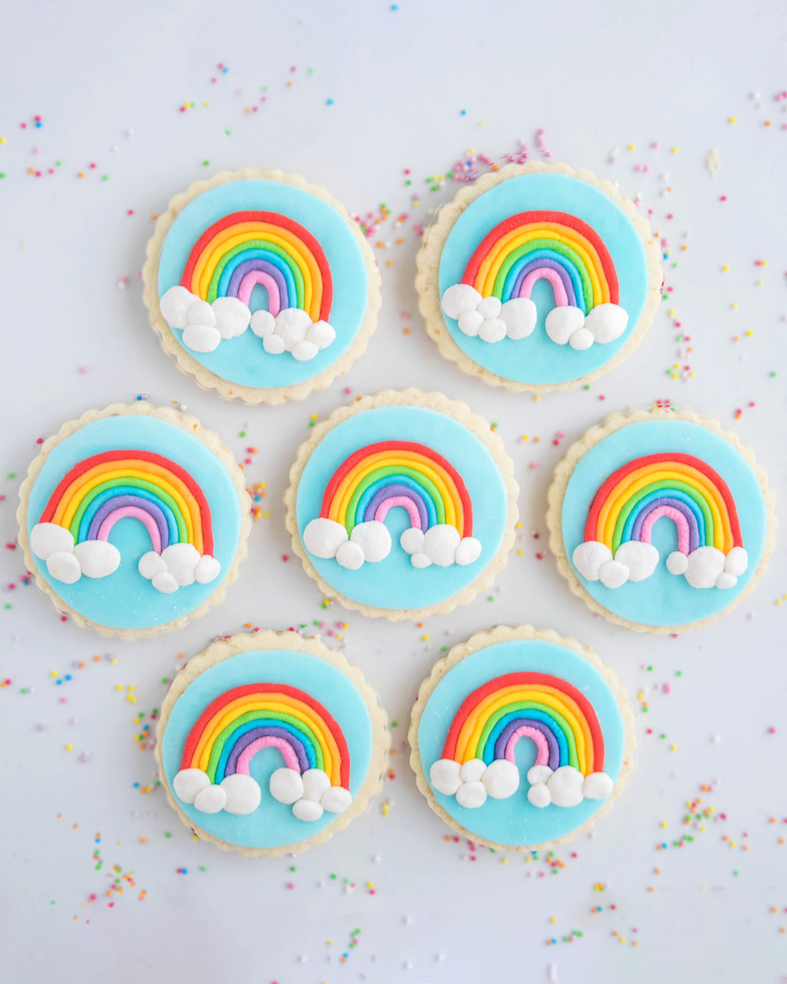 Rainbow Decorated Cookies Dairy-free Gluten-free - Etsy | Etsy (US)