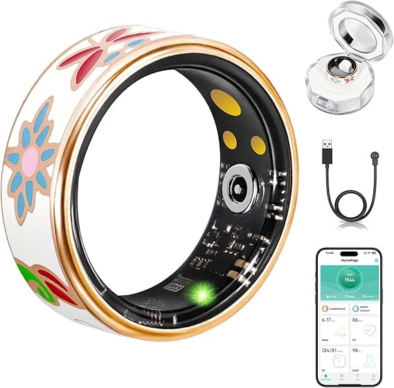 Advanced Smart Ring for Women and Men - IP68 Waterproof Health Tracker Ring with Heart Rate, Step... | Amazon (US)