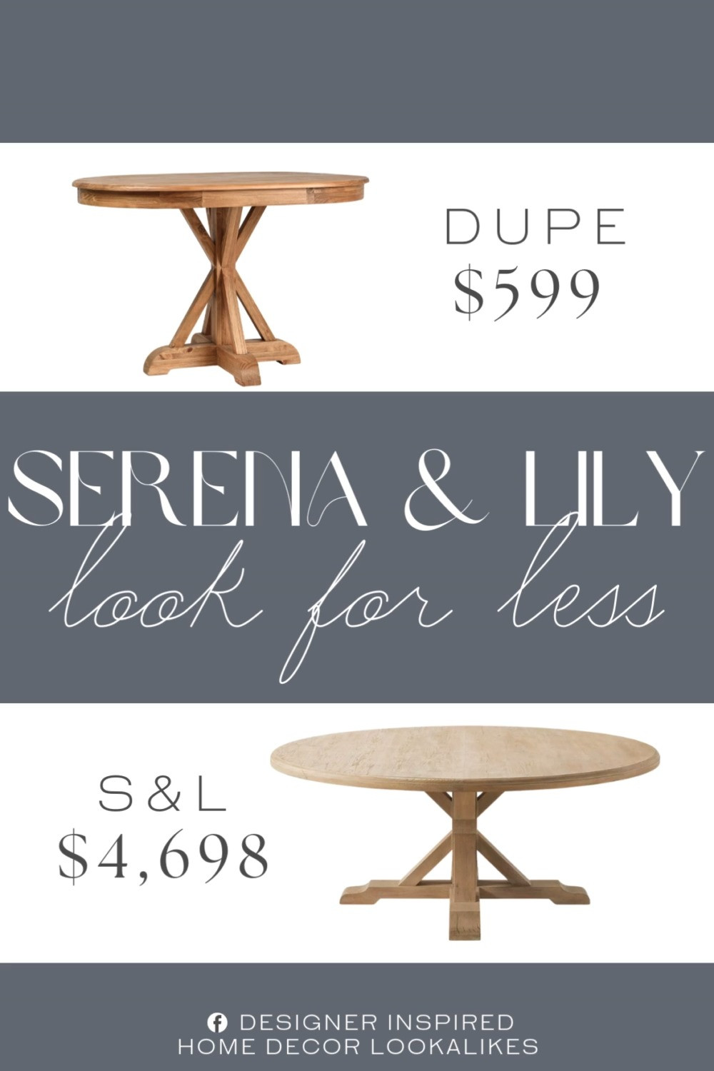 Inspired by Serena & Lily Round Dining Table. Modern Pedestal Dining Table. Rustic Round Dining Table. Coastal Round Dining Table. Mid-Century Modern Pedestal Table. Natural Wood Dining Table. Solid Wood Pedestal Dining Table.     

Home more affordable option find copy cat similar look for less budget friendly affordable cheap cheaper beautiful pretty. Clearance sale coupon code discount code promo code luxury lookalike look a like Inspo inspiration inspired by idea ideas Love like these? I share multiple every day in my FB group.
#serenaandlilyinspried #diningtable #rounddiningtable #pedestaltable #modernfarmhouse #diningroominspo #furniturefinds 

 #LTKHome
