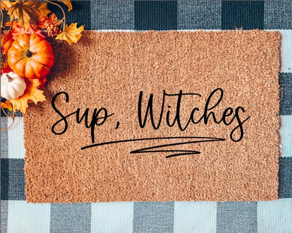 Fall Doormat  Sup Witches  Doormat  Welcome Mat  - Etsy | Etsy (US)