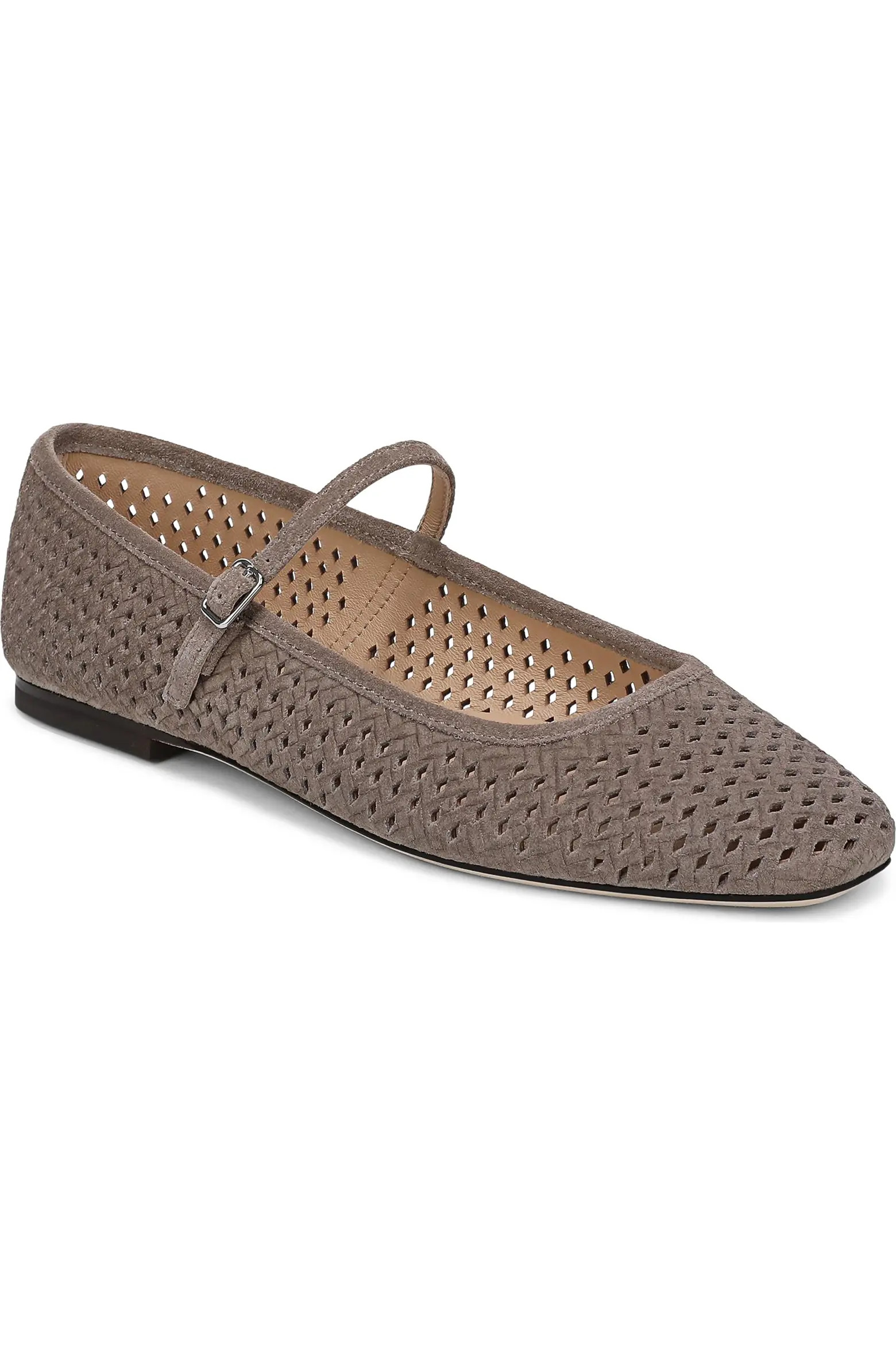 Ellie Perforated Mary Jane Ballet Flat (Women) | Nordstrom | Nordstrom