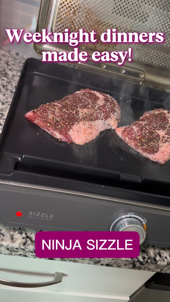 This griddle/grill combo is a kitchen must have!! Steaks, burgers, a full breakfast?? It can all be cooked on the Ninja Sizzle! 

#LTKfoodie #LTKHome