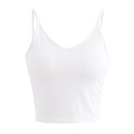 Cropped Rib Cami Tank Top in White | Chicwish
