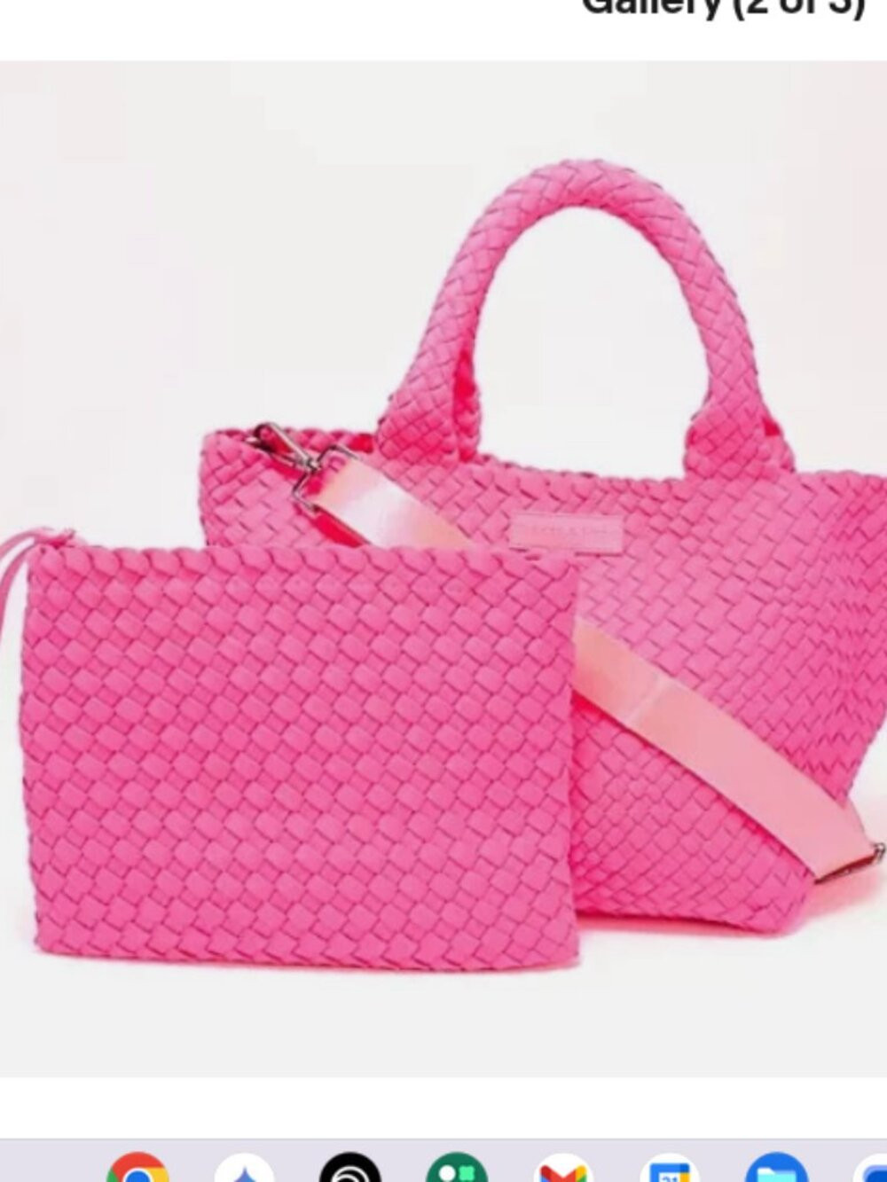 Parker & Hyde Machine Washable Woven Neoprene Classic Tote-Neon Pink-NEW-A660044 | Poshmark