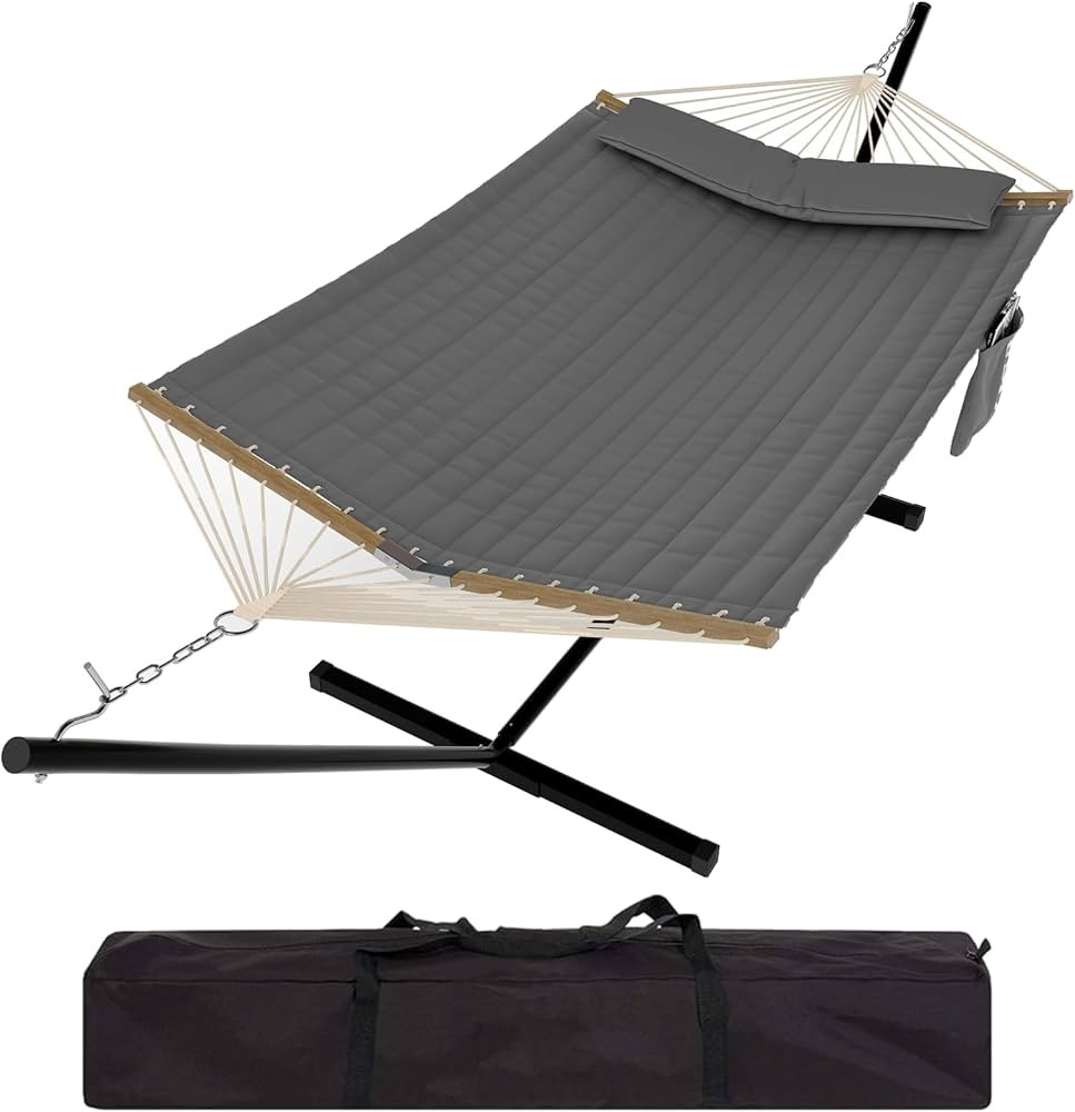 Instant-Setup 2-Person Hammock with Reinforced Steel Frame – Portable Outdoor Lounger for Garde... | Amazon (US)