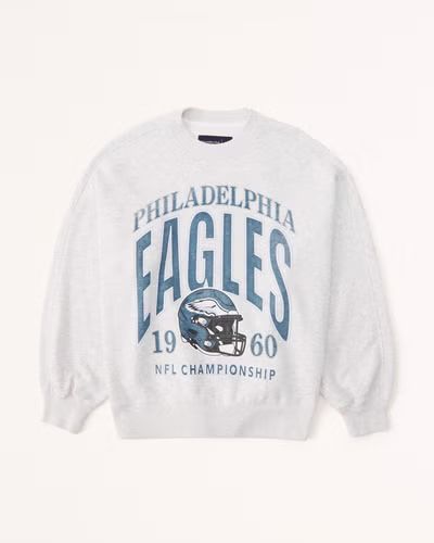 Women's Philadelphia Eagles Graphic Oversized Sunday Crew | Women's | Abercrombie.com | Abercrombie & Fitch (US)