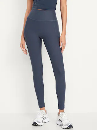 Extra-High Waisted PowerSoft Boundless 7/8 Pocket Leggings – No Front Seam | Old Navy (US)