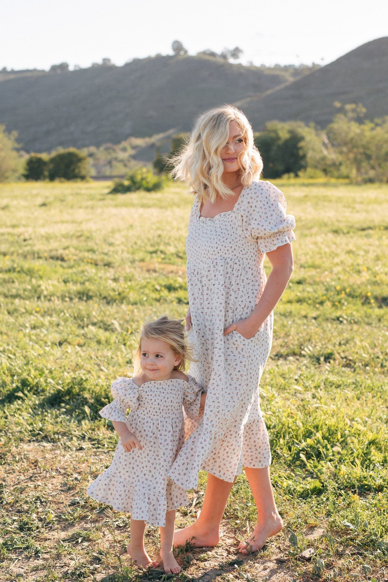 Adalyn Smocked Midi Dress | Morning Lavender