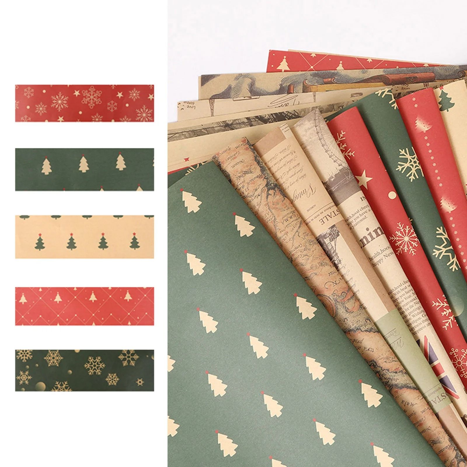 WNG New European Style Wrapping Paper Kraft Christmas New Year Wrapping Paper Birthday Gift Paper... | Walmart (US)