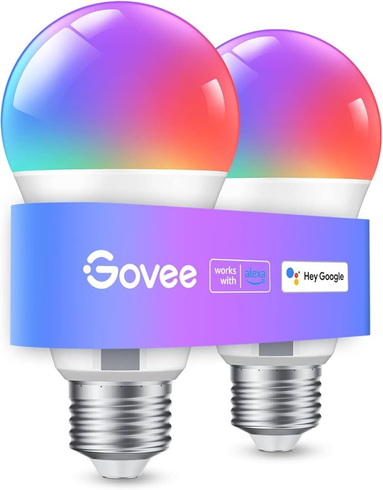 Govee Smart Light Bulbs, WiFi and Bluetooth Light Bulbs, Music Sync and 54 Scene Modes, 9W 60W Eq... | Amazon (US)