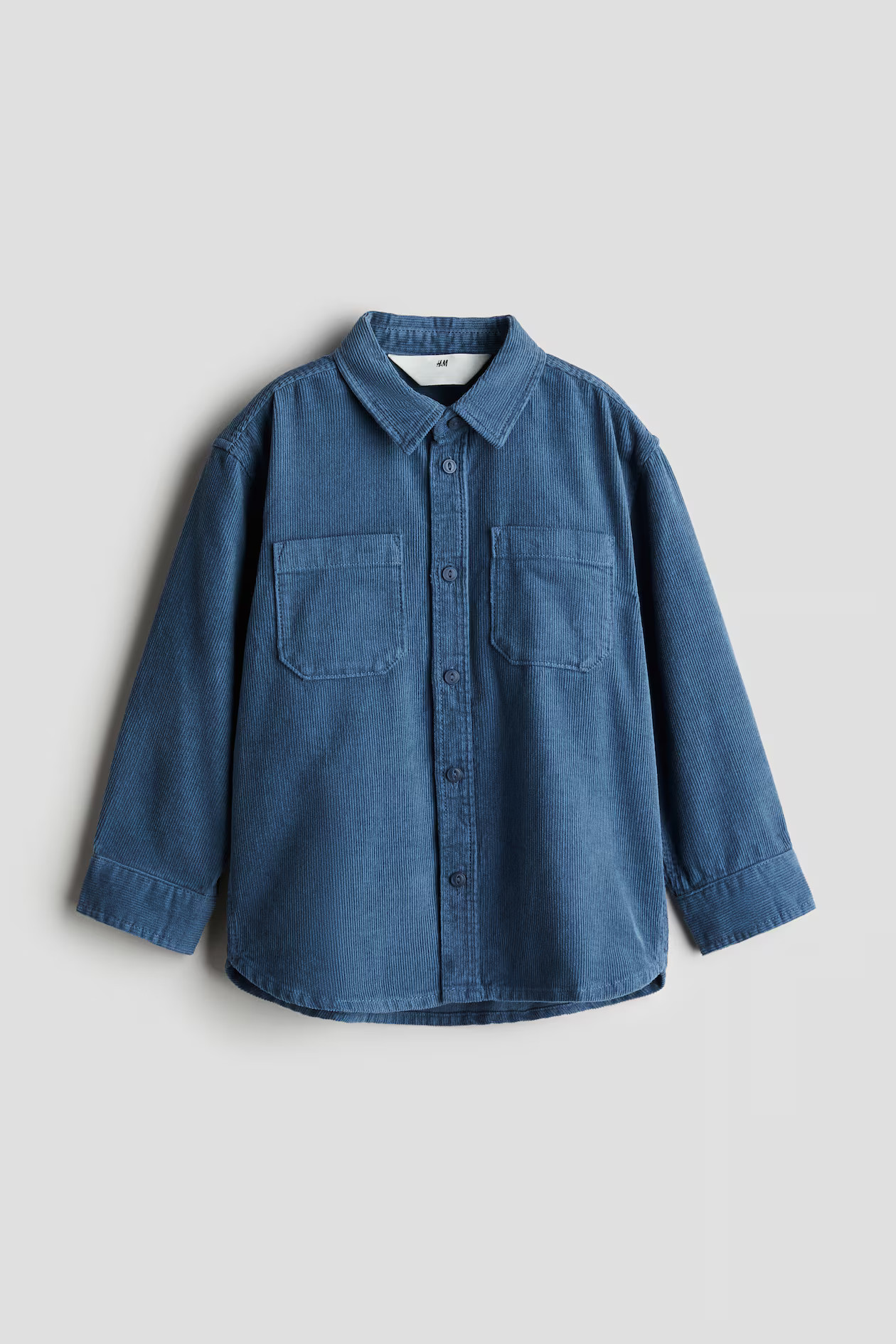 Cotton Corduroy Shirt - Dusty blue - Kids | H&M US | H&M (US + CA)