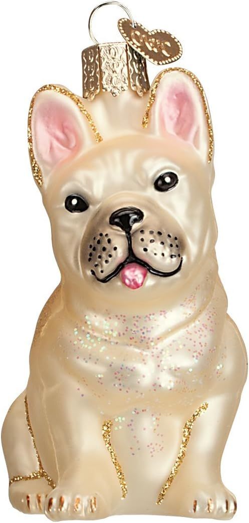 Old World Christmas Ornaments: French Bulldog Glass Blown Ornaments for Christmas Tree (12436) | Amazon (US)