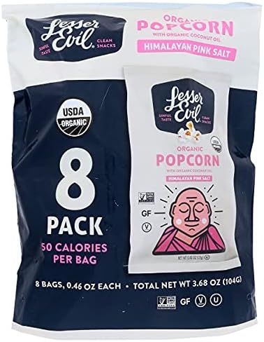 Lesser Evil - Buddha Bowl Organic Popcorn Himalayan Pink - 8 Pack(s) | Amazon (US)