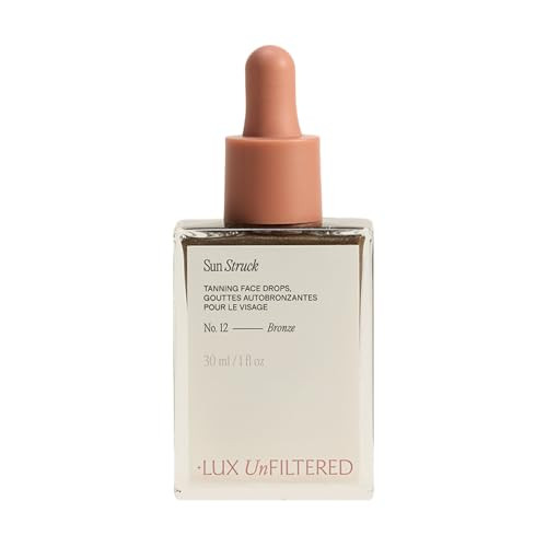 + Lux Unfiltered N°12 Sun Struck Bronzing Face Tanning Drops - Gradual Self Tanner - Natural Glow, Streak-Free, Fragrance Free - Hyaluronic Acid & Vitamin E - Vegan & Cruelty Free - Bronze | Amazon (US)