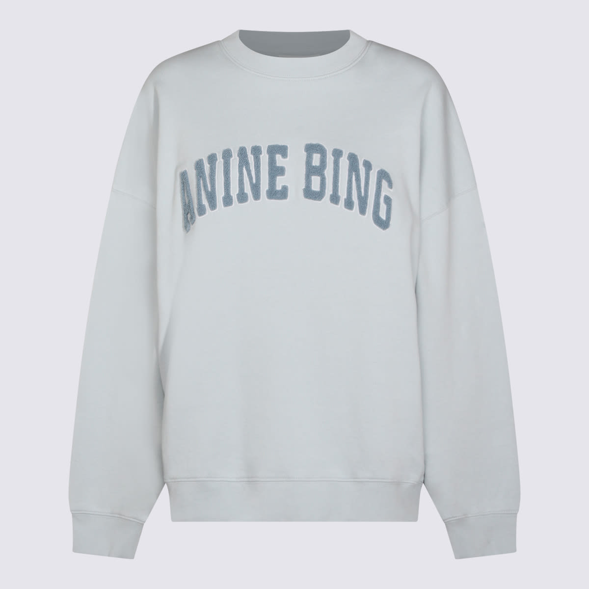 Anine Bing Light Blue Cotton Sweatshirt | Italist.com US