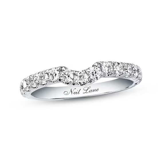 Neil Lane Round Diamond Wedding Band 5/8 ct tw 14K White Gold | Kay Jewelers