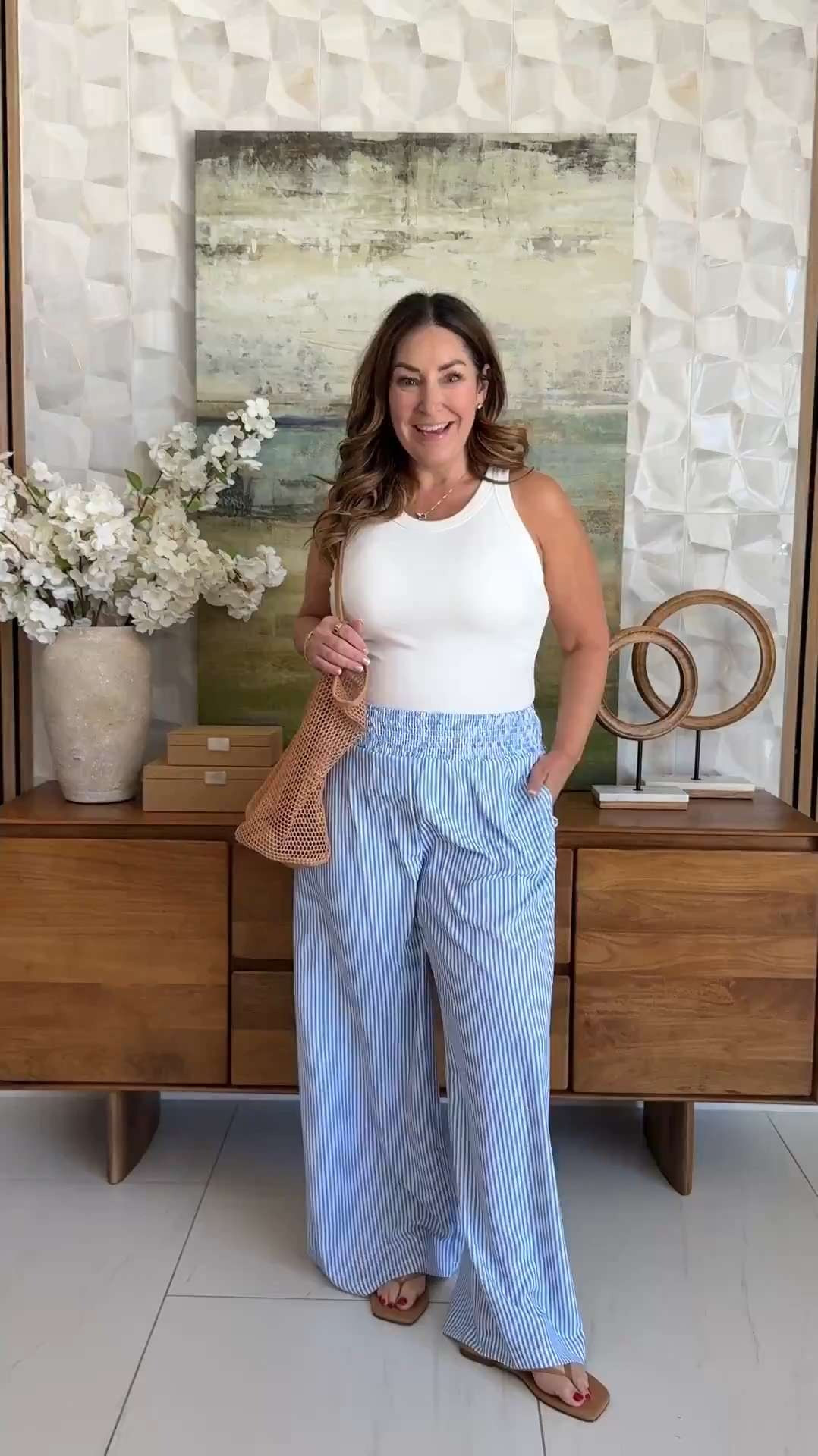 Summer Casual outfit with tank top with embedded pads - so they don't move!! These comfy pants are also great for casual days. Tank tts, L // pants size up if in-between, XL 

 #casualoutfit

#LTKSeasonal #LTKOver40 #LTKMidsize