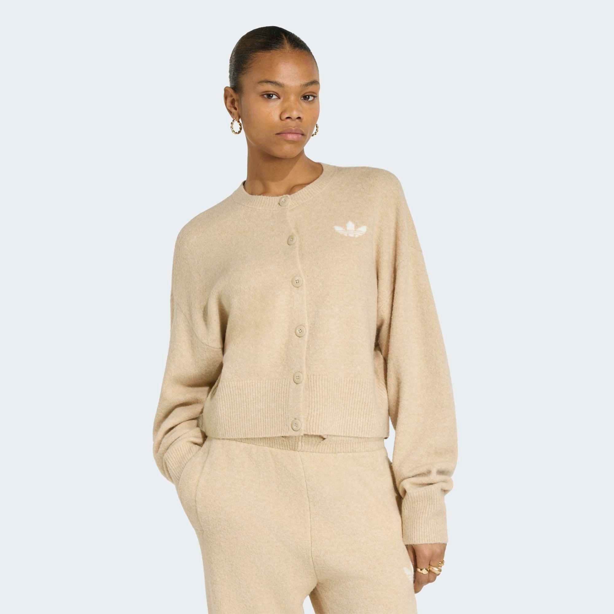 adidas Originals Women's Essentials Knit Cardigan, XS, Quiet Crimson | DICK'S Sporting Goods