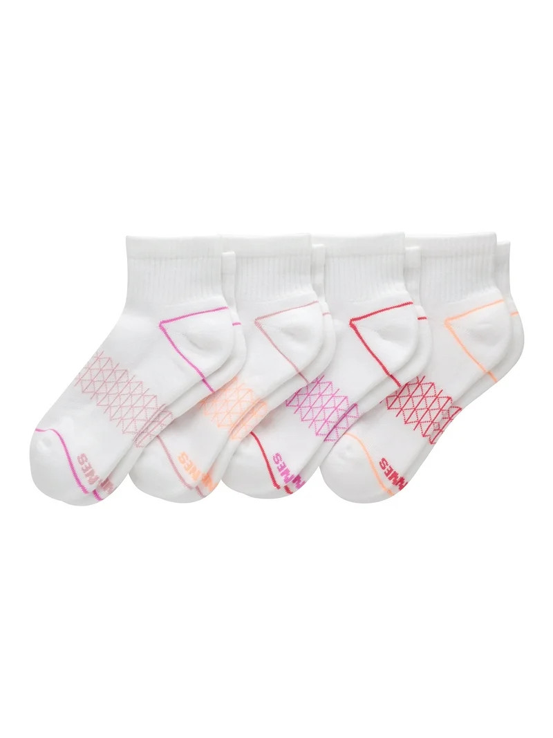 Ankle Socks Pack, 4 Pairs, Absolute Comfort Cushioned Socks for Women, Cloudlike Cushioning | Walmart (US)