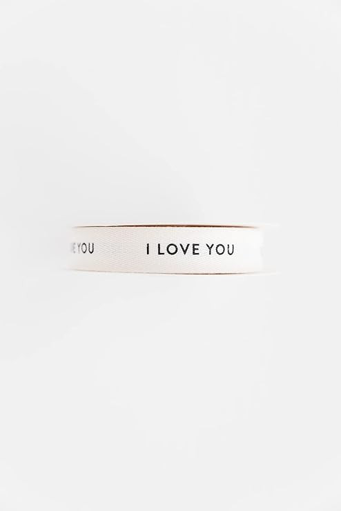 Sisterly Market I Love You, Cotton Herringbone Custom Ribbon Natural 10 Yards, 58 | Amazon (US)