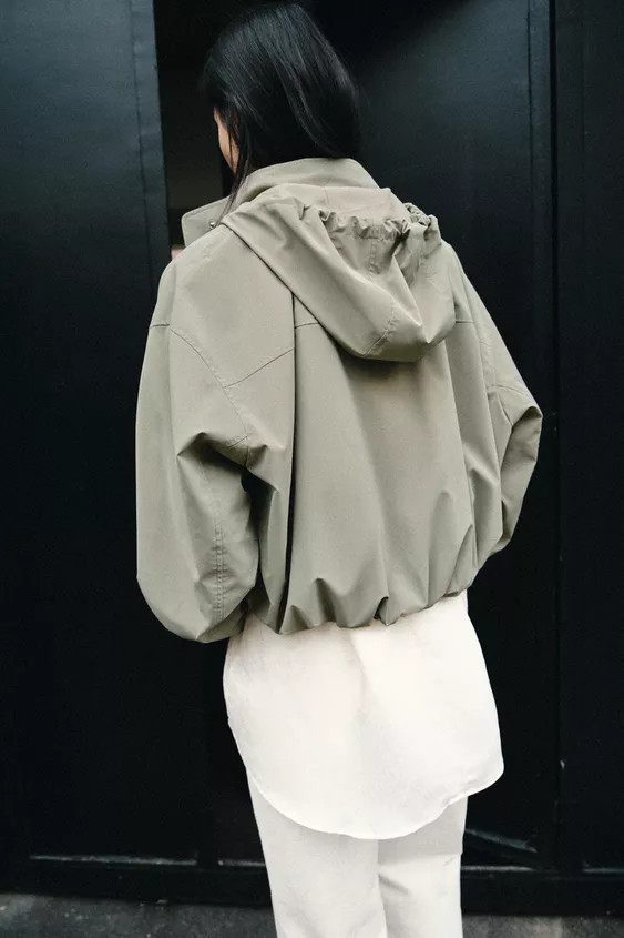 COATED HOODED JACKET | Zara UK
