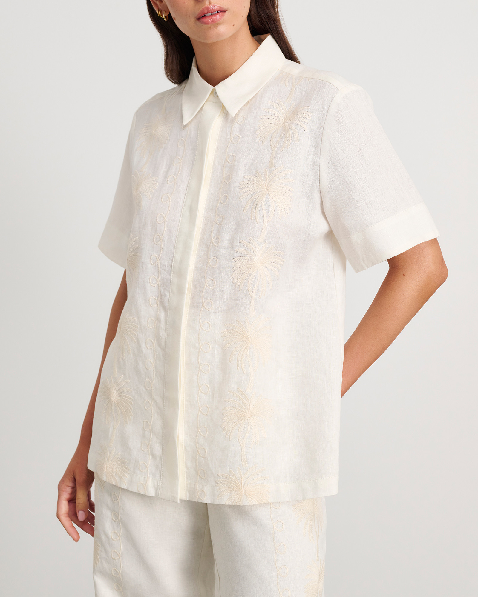 Sami Linen Palm Shirt | JAG (Australia & New Zealand)