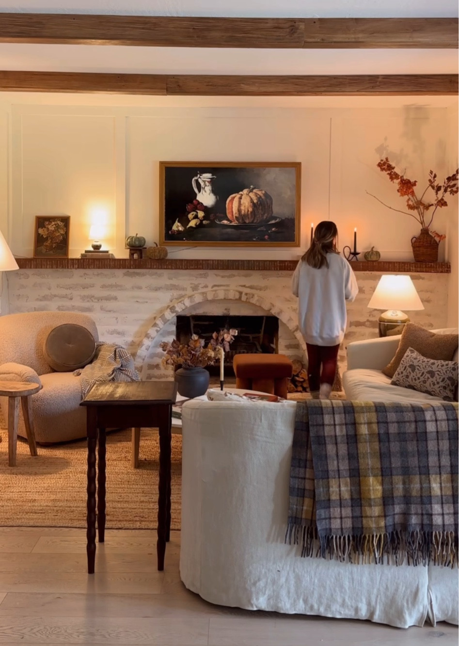 Whole view from yesterday's video.  My kind of fall/Halloween vibes 🍂
-
Fall decor. Halloween decor. Home decor. Jute rug. Frame tv art. Etsy find. Throw blanket. Accent chair. Table lamp. Floor lamp. Throw pillow. 

#LTKHalloween #LTKhome #LTKSeasonal