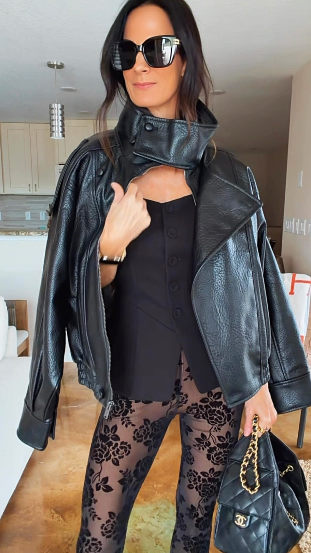 Part II ❣️ Same wine night… different energy 🖤🍷
When in doubt, go full monochrome. Sleek, sultry, and just dramatic enough to make ordering a second glass feel necessary.

This is your sign that all-black is never boring—it’s powerful, polished, and always a yes.

Now tell me… which look wins tonight?

Wearing XXS in pants. 0 in top. Linked similar jackets  

#GRWM #WineNightLook #OOTN #AllBlackEverything #MonochromeStyle #FashionOver40 #ModernChic #StyleGoals #NightOutStyle #ElevatedBasics #NicoleColeeStyle #LTKStyle #LTKFashion #FashionForward

#LTKHoliday #LTKdayinmylife #LTKGiftGuide