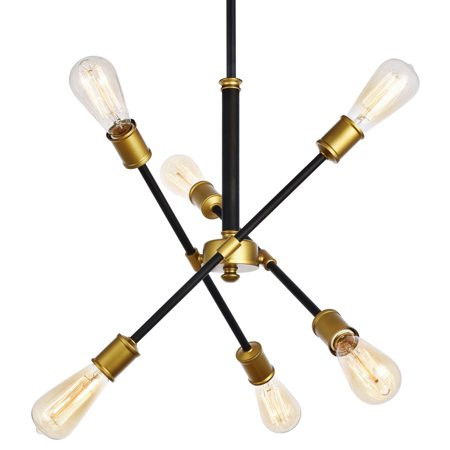 Elegant Lighting Ld8015d18 Axel 6 Light 17"" Wide Sputnik Chandelier | Walmart (US)