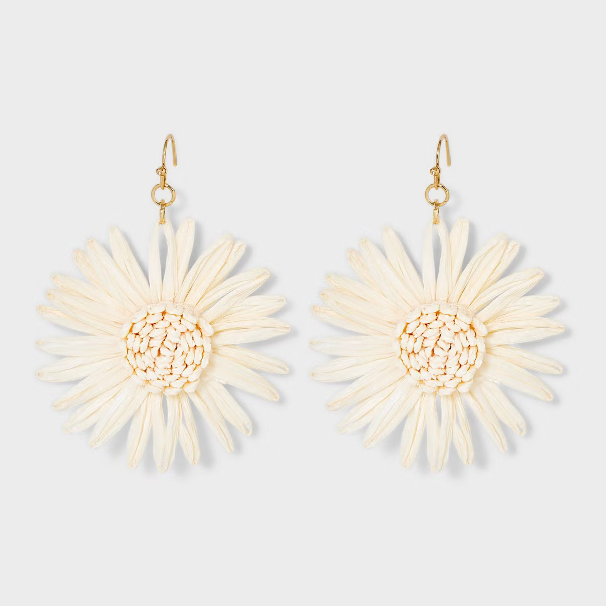 Sunflower Raffia Drop Earrings - A New Day™ | Target