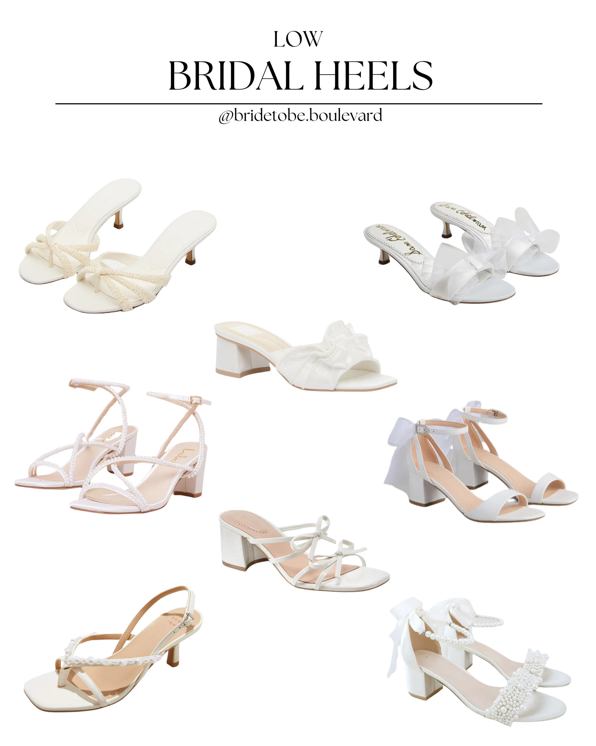 👠 Low Heels for the Bride Who Gets It 

Not every bride dreams of teetering down the aisle in 5-inch stilettos — and that’s more than okay. These low heels prove that you don’t need sky-high pumps to look absolutely stunning on your big day 💍

Whether you’re after a classic, romantic, or modern vibe — these low-profile heels are proof that beauty doesn’t have to come with a blister 💫

#LowBridalHeels #BridalShoes #WeddingHeels #NoStilettosNeeded #BridalStyle #ElegantAndEasy #BrideToBeBoulevard #LTKBridalStyle #BridalAccessories #ComfortChic #WeddingShoeInspo 

 #LTKShoeCrush #LTKWedding