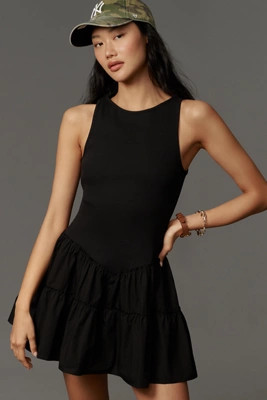 Daily Practice Rib Tank Drop-Waist Twofer Mini Dress | Anthropologie (US)