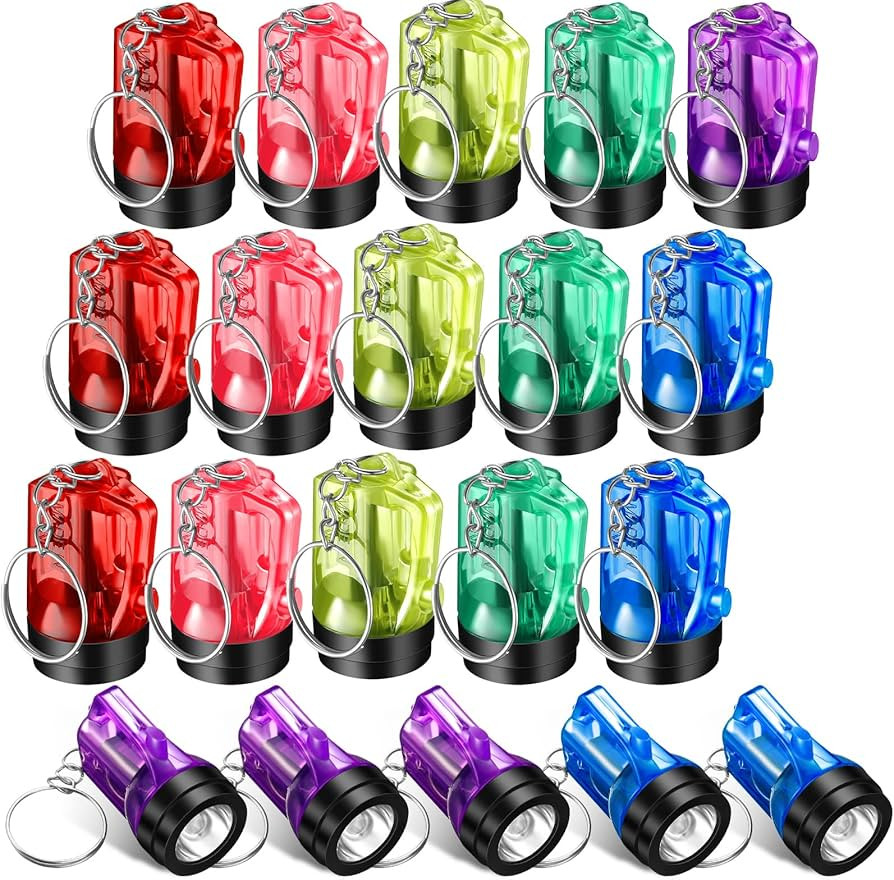 Ecation 20 Pcs Mini Flashlight Keychains Bulk, Valentine's Day Gifts for Kids, Plastic Portable H... | Amazon (US)