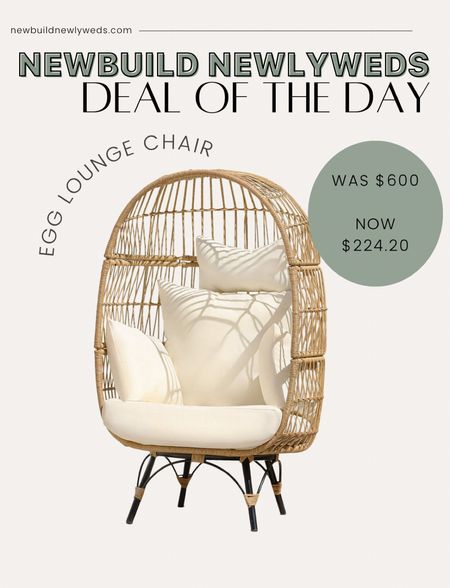Check out this egg lounge chair on sale for over 50% off!

#LTKsalealert #LTKhome #LTKSeasonal