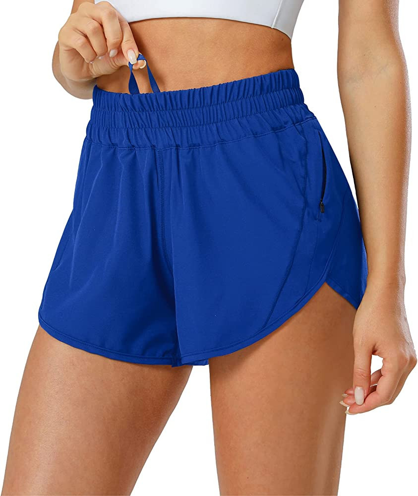 Aurefin Athletic Shorts for Women,Women's Quick Dry Workout Sports Active Running Track Shorts wi... | Amazon (US)