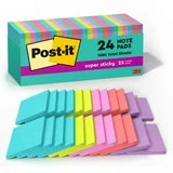 Post-it Super Sticky Notes, 3 in. x 3 in., Supernova Neons, 24 Pads | Walmart (US)