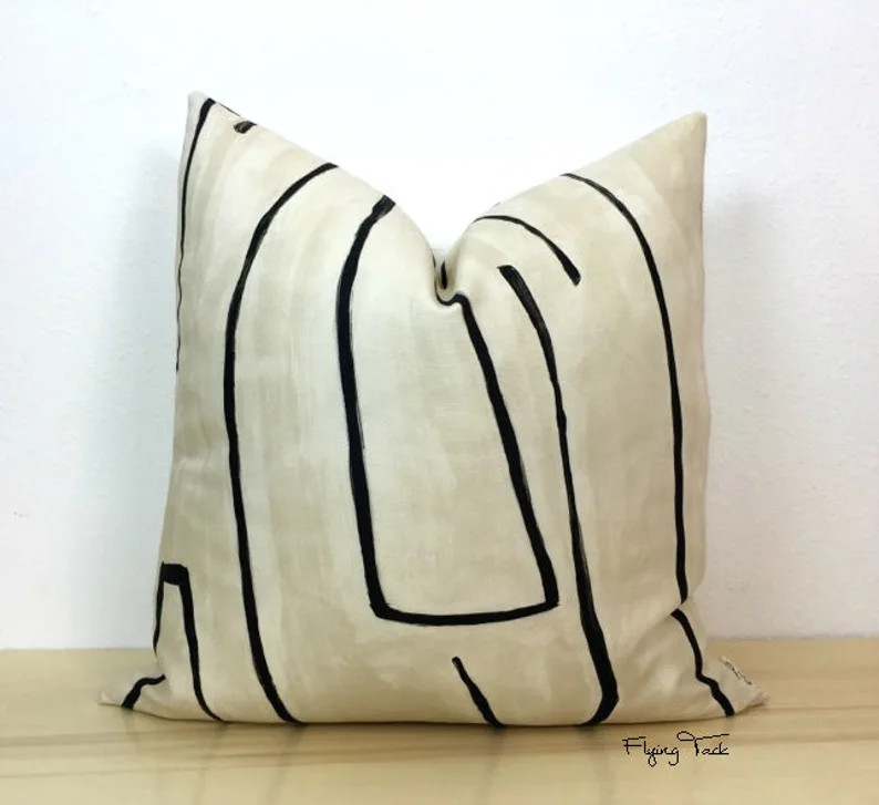Kelly Wearstler Graffito Pillow Cover | Four Colorways | Multiple Sizes | 1 OR 2 SIDED | Linen/On... | Etsy (US)