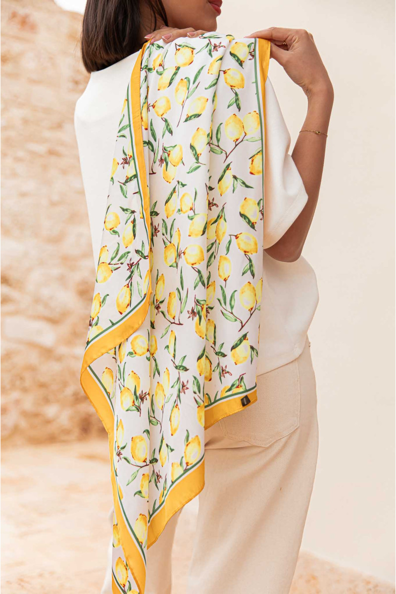 ZESTE Jaune - Foulard Citrons femme | Pretty Wire
