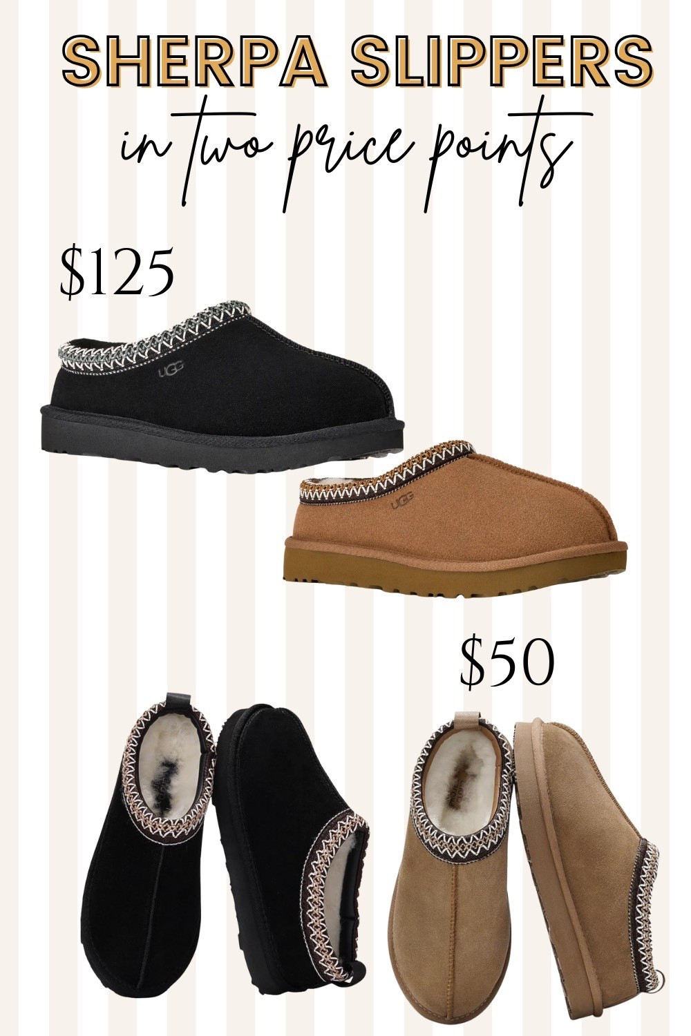 Love these cozy slip on slippers. Uggs are the best, but there are options for less  

#LTKSaleAlert #LTKShoeCrush #LTKFindsUnder50
