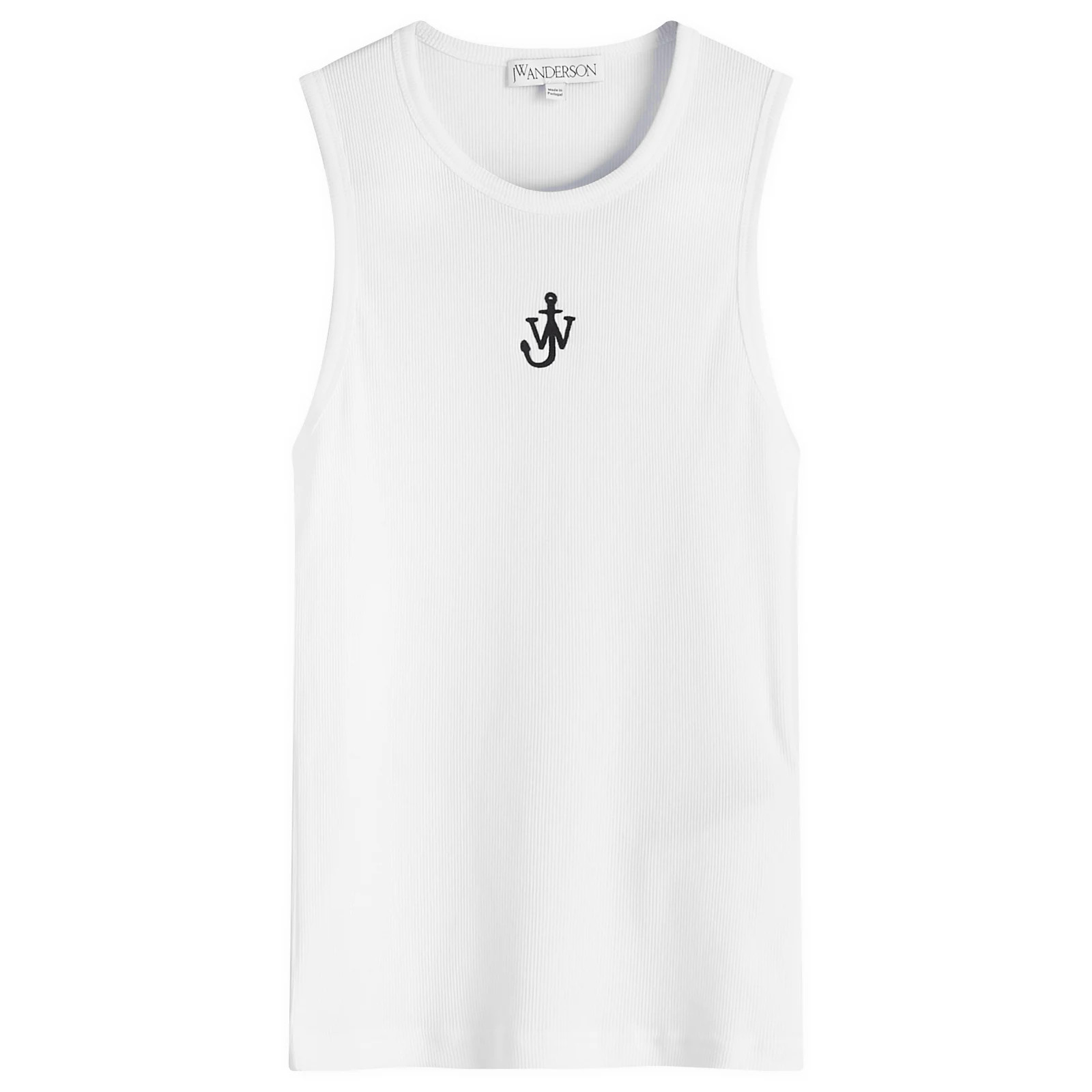 JW Anderson Women's Anchor Embroidery Vest in White, Size X-Small | END. Clothing