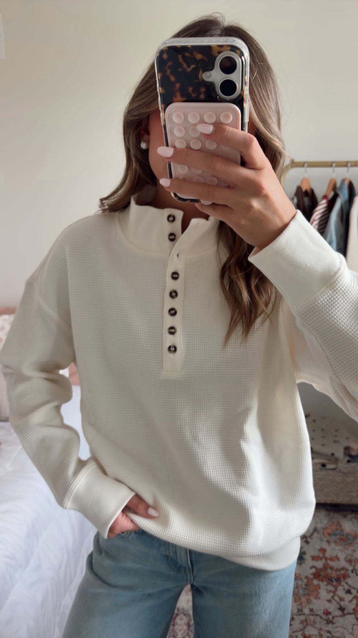 Another Walmart Deal Days find you don’t want to miss! This waffle-knit long sleeve is the perfect in-between piece when you want something cozy but not quite a sweatshirt. I love the quarter-button front and mock neck because they give it a little extra detail while keeping it casual and easy to wear. I’m sharing it in white, but the navy is also so cute and definitely one of my favorite color options! It comes in a few other colors, too, making it easy to find one that fits your style. Pair it with jeans, leggings, or your favorite fall bottoms for an effortless everyday outfit. If you love affordable basics, casual fall outfits, and cute Walmart fashion finds, check this one out while Walmart Deal Days is still going on! The sale ends tomorrow!

#WalmartFinds #WalmartDealDays #WalmartDeals #WalmartFashion #WalmartStyle #AffordableFashion #WaffleKnit #WaffleKnitTop #QuarterZipStyle #MockNeckTop #FallFashion #FallBasics #CasualFallOutfits #EverydayStyle #AffordableFallFashion #WalmartClothing #FallWardrobe #LTKFinds #LTKStyle #FallOutfitIdeas 

 #LTKdayinmylife #LTKootd #LTKSeasonal