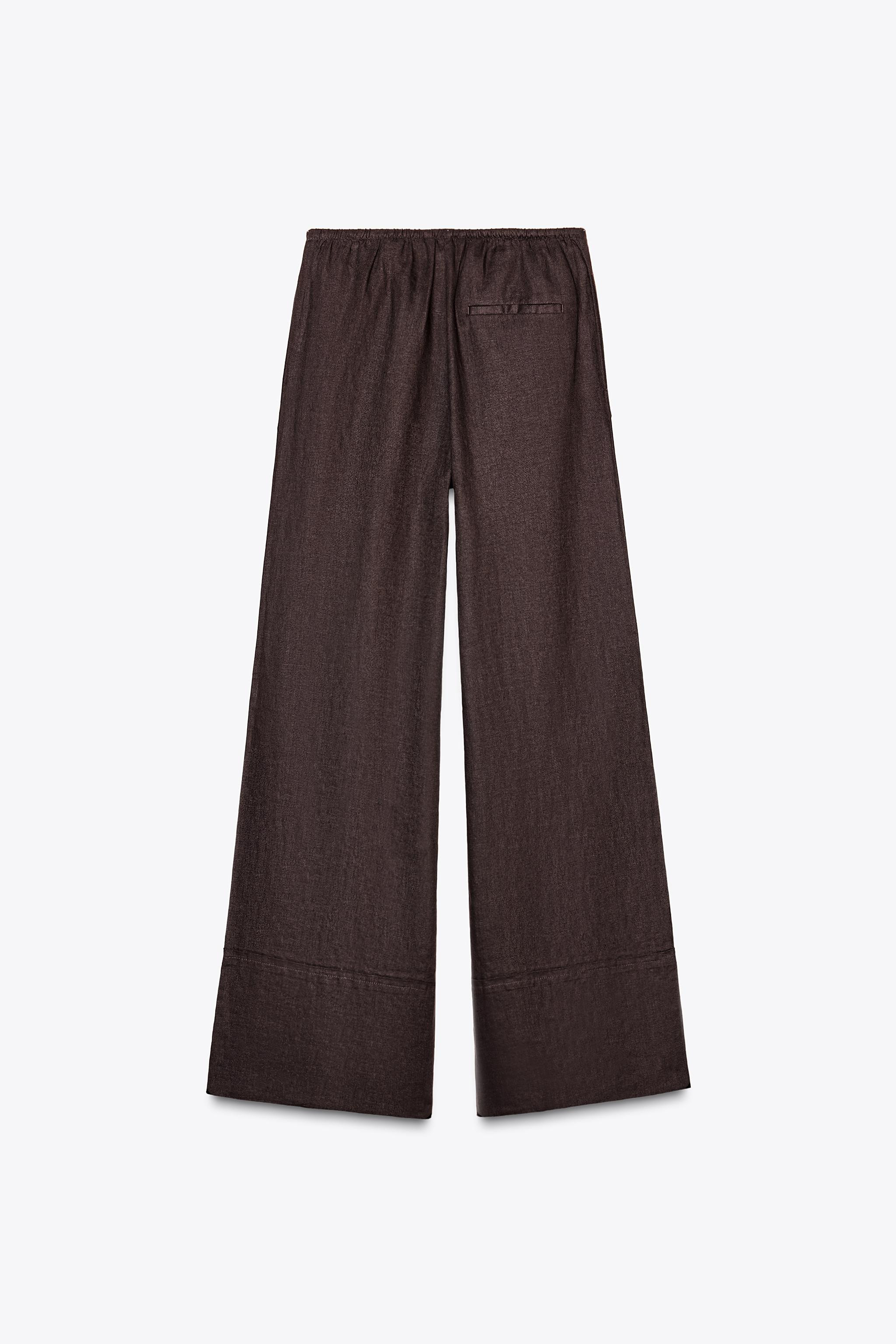 ZW COLLECTION 100% LINEN PALAZZO TROUSERS | Zara UK