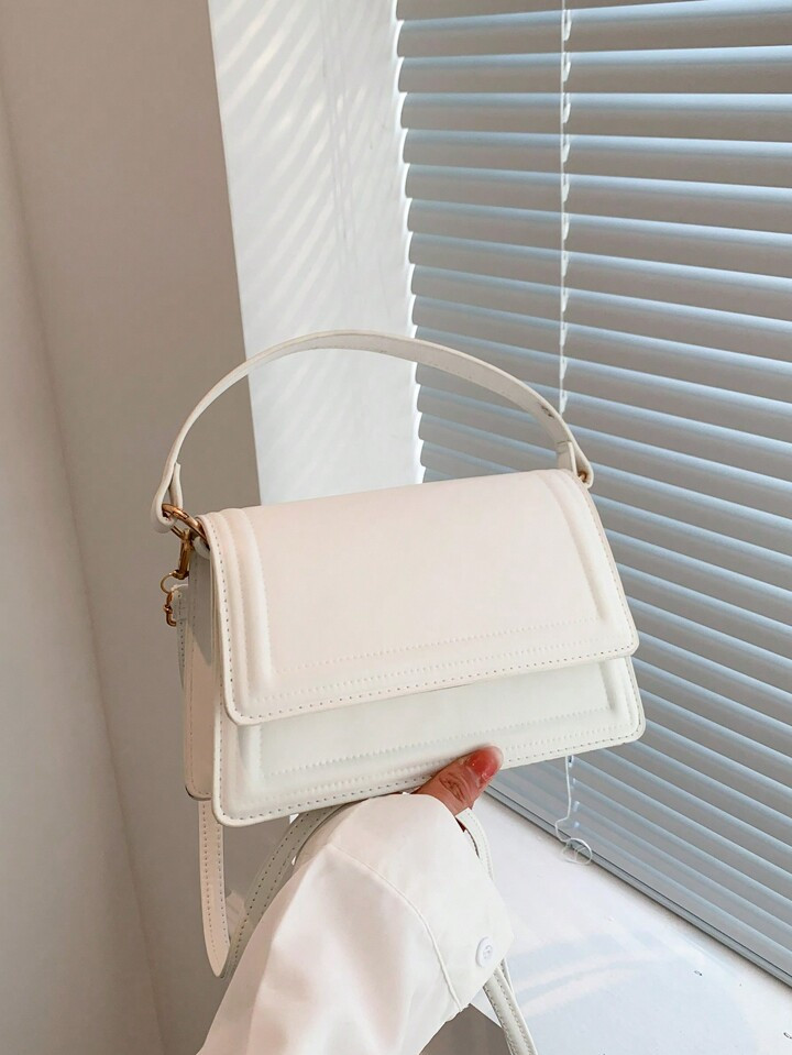 Women's Solid PU Simple and Fashionable Handheld Crossbody Bag | SHEIN