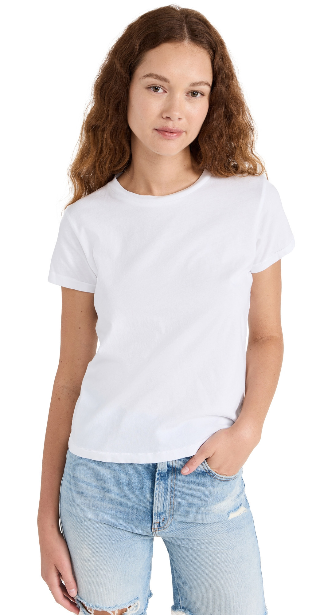 MOTHER The Lil Goodie Goodie Tee Bright White S | Shopbop