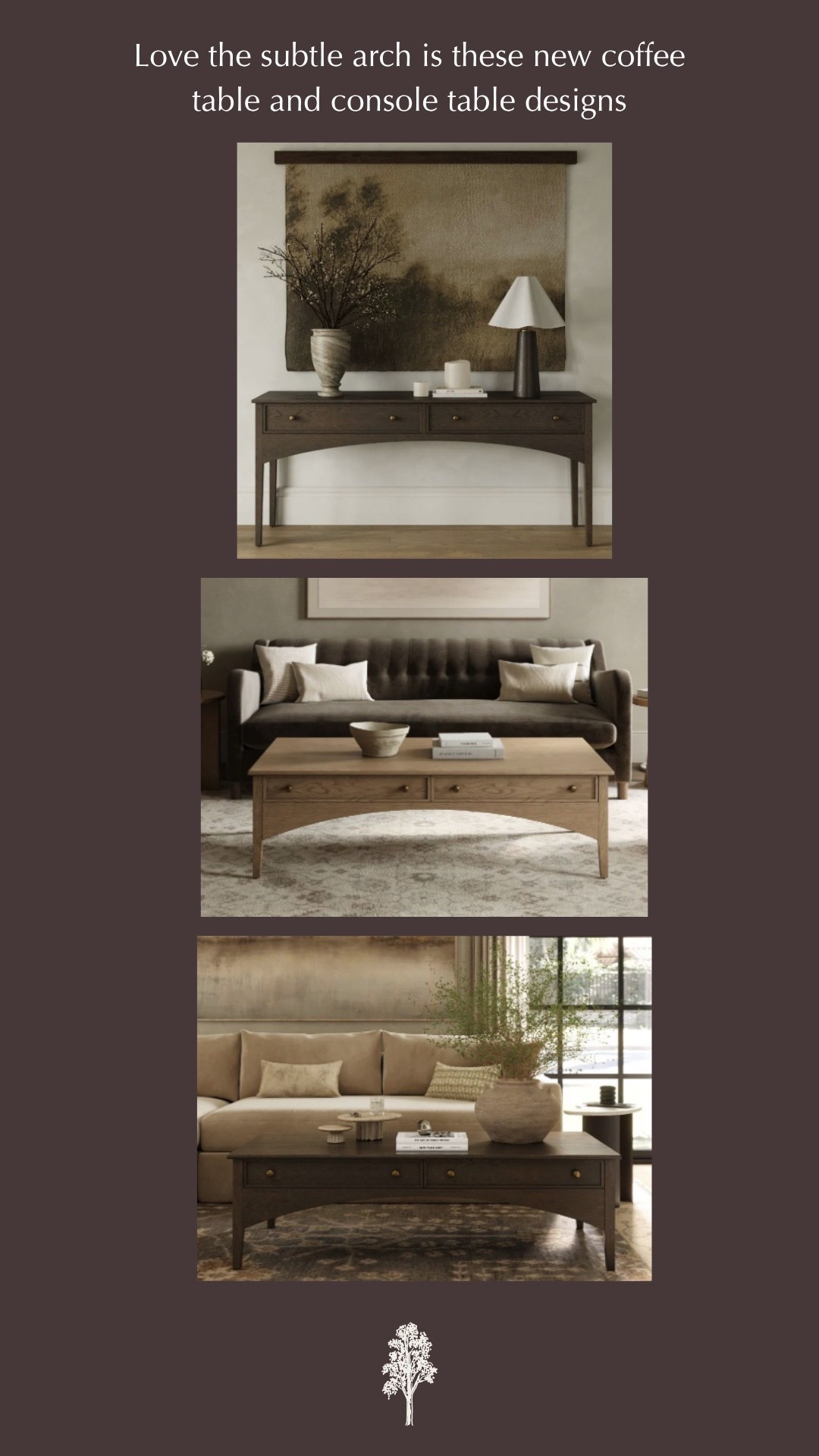 Love these new coffee table and console table designs!

#LTKHome